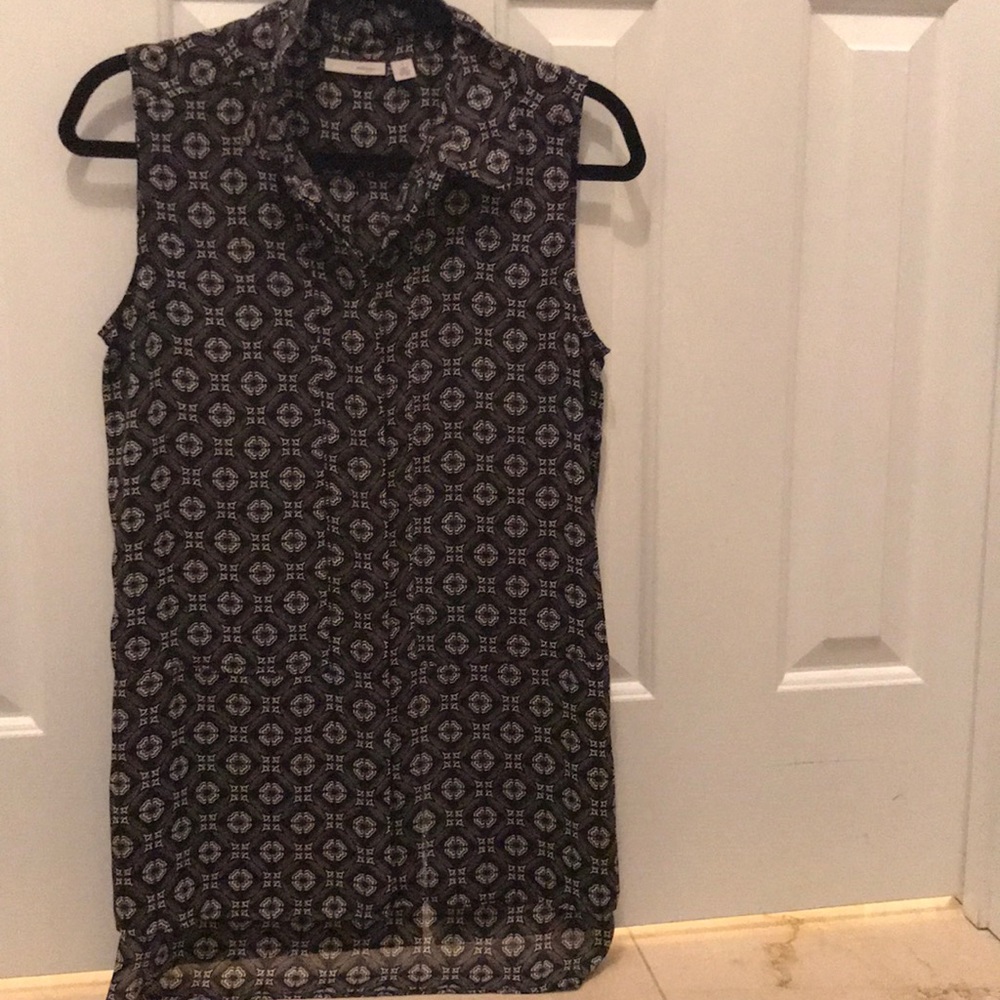 Hi low button down blouse